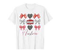 Austria Bows Pride Roots Latina Women Girls Austrian Bow T-Shirt