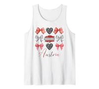 Austria Bows Pride Roots Latina Women Girls Austrian Bow Tank Top