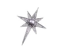 Austria Crystal Rhinestone Star Brooch Pins Badge Suit Cloth Clip Lapel Pin