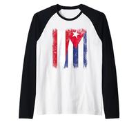 Austria Cuba Half Flag Austrian Cuban Heritage Raglan Baseball Tee