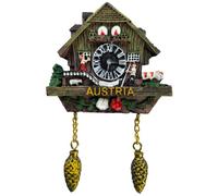 Austria Cuckoo Clock Souvenir Fridge Magnet Rustic Alpine Design, 3D Resin Travel Collectible 6.5 x 10 x 1.7cm