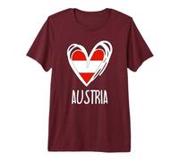 Austria Cute Heart Graphic Austrian Flag Kids Premium T-Shirt
