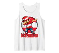 Austria Dabbing Boy Austrian Flag Tank Top