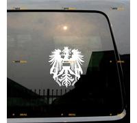 Austria Eagle Coat of Arms Sticker Decal Vinyl Austrian - White 15.2cm - for Car Boat Laptop Cup No Background Die-Cut