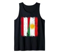 Austria Kurdistan Half Flag Austrian Kurdish Jersey Tank Top
