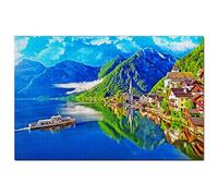 Austria Lake Hallstatt Jigsaw Puzzle for Adults 300 Piece Travel Gift Souvenir 38x26CM