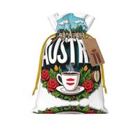 Austria Landmarks Music Coffe Drawstring Gift Bags Small Item Treats Wrapping Storage Bags Christmas Birthday Party Holiday