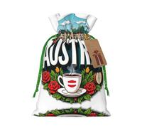 Austria Landmarks Music Coffe Drawstring Gift Bags Small Item Treats Wrapping Storage Bags Christmas Birthday Party Holiday