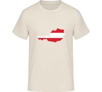 Austria Map T-Shirt - Flag & Map Austria Shirt, natural, M