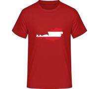 Austria Map T-Shirt - Flag & Map Austria Shirt, red, 4XL