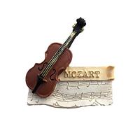 Austria Mozart 3D Violin Refrigerator Magnet Souvenir Resin Collection,Austria Fridge Magnet Gift Magnetic Sticker Home Kitchen Decoration