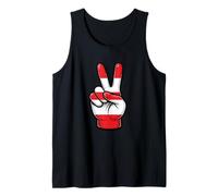 Austria Peace Sign Hand Patriotic Austrian Country Flag Tank Top