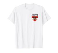 Austria Shield Osterreich Patch Austrian Flag Badge Emblem Value Graphic T-Shirt, Men, White, L