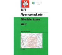 Austria Zillertaler Alpen West Map 35/1:walking, hiking, skiing 1:25K