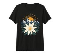 Austrian Alps Mountain Hiking Edelweiss Flower Premium T-Shirt