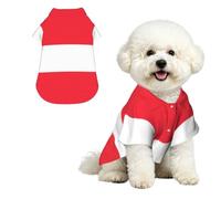 Austrian flag Breathable Hawaiian Dog Shirt Summer Button Up Top for Small Medium Dogs XL