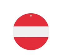 Austrian Flag Car Air Fresheners Cards - 6 Pieces,Cardstock Scented Decor For Cars,Bedrooms, Closets