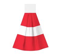Austrian flag Coral fleece hand towel, super absorbent hanging kitchen towel, children's adult bathroom kitchen hanging hand towel