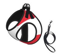 Austrian Flag Dog Harness - Equipped with Reflective Straps and Quick Release Buckles - Suitable for Small Cats and Dogs