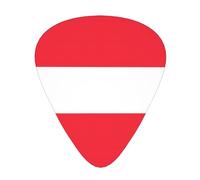 Austrian flag Guitar picks 12 pieces, ABS material, smooth edges, comfortable feel, 3 optional thicknesses