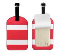 Austrian Flag Leather Luggage Tag-Personalised ID Bag Tag for Suitcase, Privacy Cover Travel Accessory with Strap for Suitcase Backpack