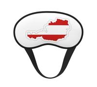 Austrian Flag Map Blocking Light Mask Sleep Aid, Comfortable Blackout Sleep Mask for Travel Yoga, Soft Eye Cover