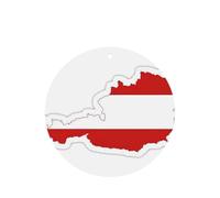 Austrian Flag Map Round Fragrance Cards Set, Lavender Hanging Air Freshener For Car Home Decor, 10 Or 24 Pcs