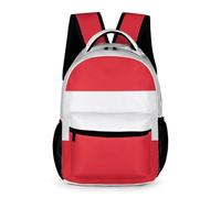 Austrian Flag Motif School Bag Primary for Boys 8-12 Years Austrian Flag Backpack for Girls Years 2-5 Durable Rucksack Daily Items Weekend Travel Outdoor