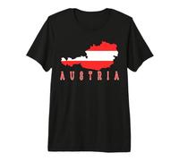 Austrian Flag Patriotic Men Women Kids Austria Premium T-Shirt