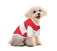 Austrian flag Print Cotton Dog T Shirt Breathable Soft Pet Clothes, for Small Medium Large Dogs Cats