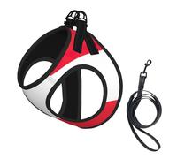 Austrian Flag Print Dog Harness,Pet Leash Vest,Adjustable And Reflective Vest,For Small To Medium Dogs