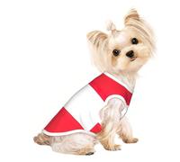 Austrian flag Print Lightweight Dog Vest, Cat Sleeveless Shirt, Breathable Mesh Design for Summer Walking and Play