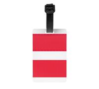 Austrian Flag Print Luggage Tag with Detachable Strap Great for Luggage, Backpacks, Sports Bags
