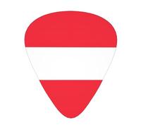 Austrian flag Printed guitar picks, set of 12, three thicknesses, suitable for guitar and ukulele, as a gift