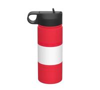 Austrian Flag Printing The Print 18 Oz Stainless Steel Sports Insulated Kettle with Lid for Adult Men Women