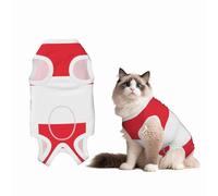 Austrian Flag Recovery Suit for Dogs Cats After Surgery, Soft Cotton Post-Surgery Suit for Male and Female Pet