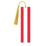 Austrian Flag Tassel Bookmarks Set for Women, 5 Pc Wooden Book Study Supplies Accessories for Reading