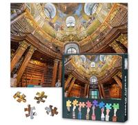 Austrian National Library - 1000 Piece Jigsaw Puzzle for Adults Old Baroque Library of Hapsburg empire Located in Hofburg Palace Impossible Hard Difficult Challenging Puzzles 50x70 cm
