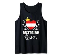 Austrian Queen Austria Flag Proud Austrian Woman Tank Top