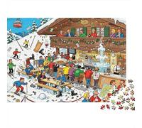 Austrian Ski Lodge Après-Ski Wooden Jigsaw Puzzle Waterproof 1000 Piece Puzzles for Adults Challenging And Brainteasing Games