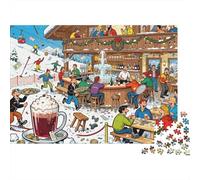 Austrian Ski Lodge Après-Ski Wooden Jigsaw Puzzle Waterproof 1000 Piece Puzzles for Adults Fun Educational Games