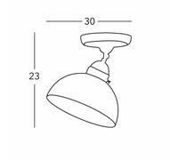 austrolux Kolarz Nonna ceiling lamp Ø 30 cm, deer, gold-coloured, smooth edge