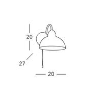 austrolux Kolarz Nonna wall lamp Ø 20 cm Flower gold-coloured Wavy edge