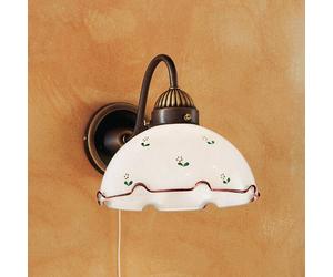 austrolux Rustic wall light Nonna, red and green