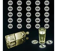 AUSTUFF 25 PCS LED Coaster, Bottle Light Stickers Coasters Drinks for Club, Bar, Party, Wedding Decor (Yellow)