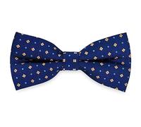 AUSUAYA Bow Tie for Men, Boy Pre-Tied Bowtie Clip On for Formal Tuxedo & Wedding Party or Back to School Office GB-MBT3 (Z3 - Navy Blue with Red Plaid)