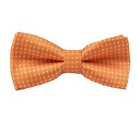 AUSUAYA DE-B6T5 Children's Bow Tie with Dots, Polka Dot Bow Tie, Boys, Children for 3-8 Years Old Baby with Adjustable Length, Orange with white polka dot, One Size
