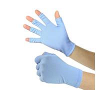 AUSUAYA Gants de Conduite Femme Avec Protection UV, Gants Anti-UV Sans Doigts, Antidérapants Pour le Cyclisme, Pilates & Yoga DE-G5-GL (Light Blue, M)