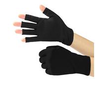 AUSUAYA Gants de Conduite Femme Avec Protection UV, Gants Anti-UV Sans Doigts, Antidérapants Pour le Cyclisme, Pilates & Yoga DE-G5-GL (Black, M)
