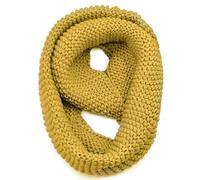 AUSUAYA Infinity Scarf for Women, Ladies Thick & Chunky Knit Loop Wool Scarves Neck Warmer For Winter Cold Weather GB-W-S-J1 (Ginger Yellow)